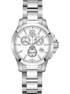 Longines Conquest L3.379.4.16.6 Chronograph Watch 36mm