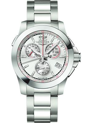 Longines Conquest L3.701.4.76.6 Chronograph Watch 41.5mm