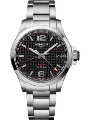 Longines Conquest L3.718.4.66.6 V.H.P. GMT Watch 41mm 