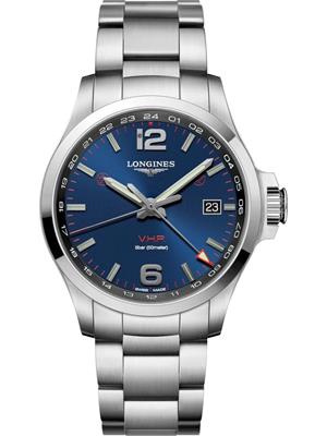 Longines Conquest V.H.P. GMT L3.728.4.96.6 Watch 43mm 