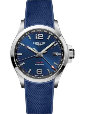 Longines Conquest V.H.P. GMT L3.728.4.96.9 Watch 43mm 