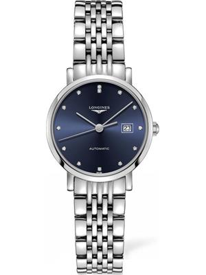Longines Elegant L4.310.4.97.6 Blue Diamond Watch 29mm