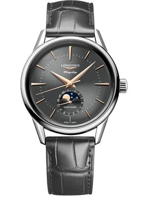 Longines Flagship L4.815.4.52.2 Grey-Tone Watch 38.5mm