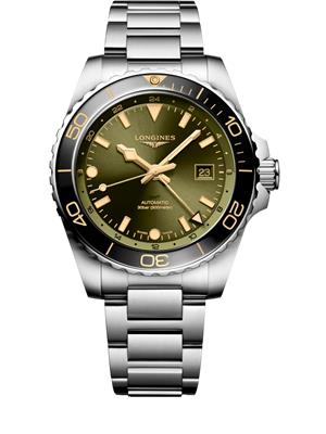 Longines Hydroconquest L3.890.4.06.6 Green - Tone GMT Watch 43mm