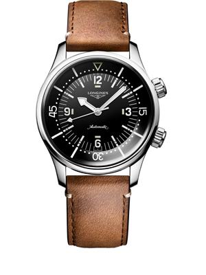 Longines Legend L3.764.4.50.0 Black-Tone Diver Watch 39mm