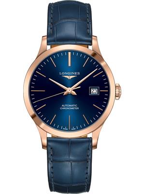 Longines Record L2.820.8.92.2 18k Watch 38.5mm