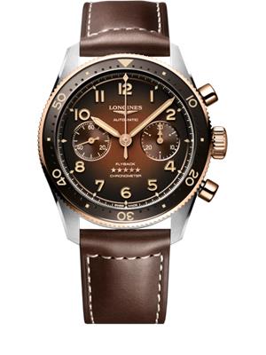 Longines Spirit L3.821.5.59.2 Brown - Tone Flyback Watch 42mm