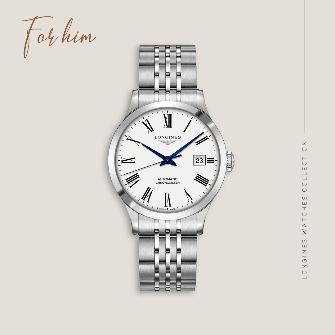 Đồng hồ nam Longines Record L2.820.4.11.6 (38.5mm)