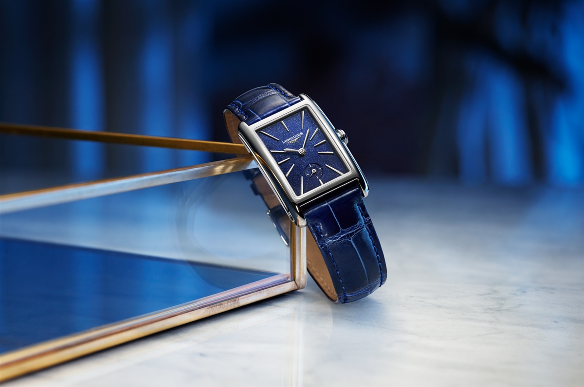 đồng hồ màu xanh Longines Dolce Vita Blue Starry Night Dial