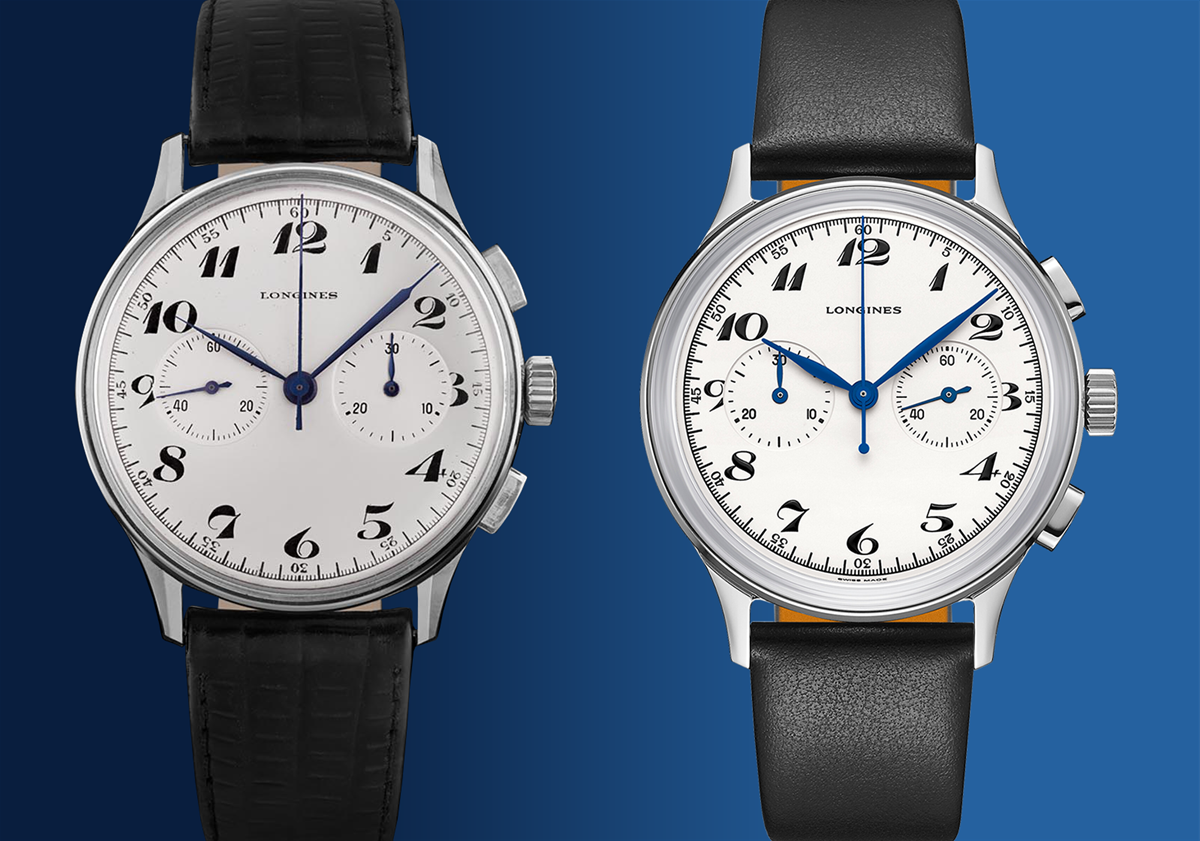 So sánh đồng hồ longines heritage classic chronograph 1946 mới và cổ điển
