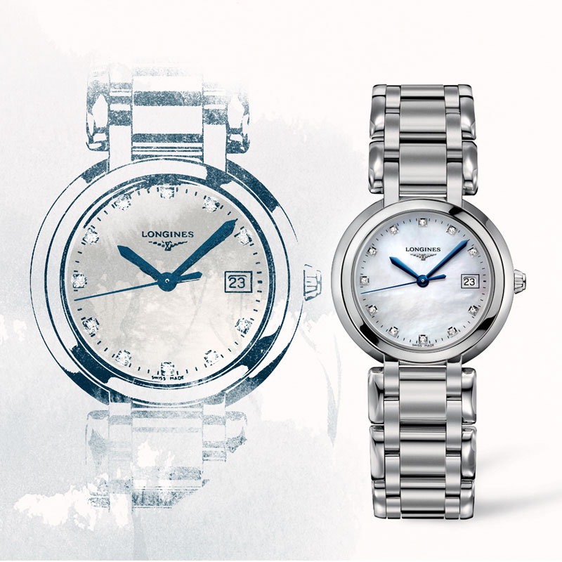 đồng hồ nữ mặt tròn longines primaluna